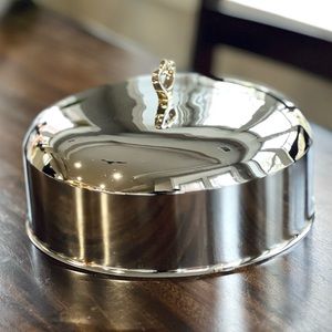 Chrome Dinner Plate Cover 11.5” x 4.5”